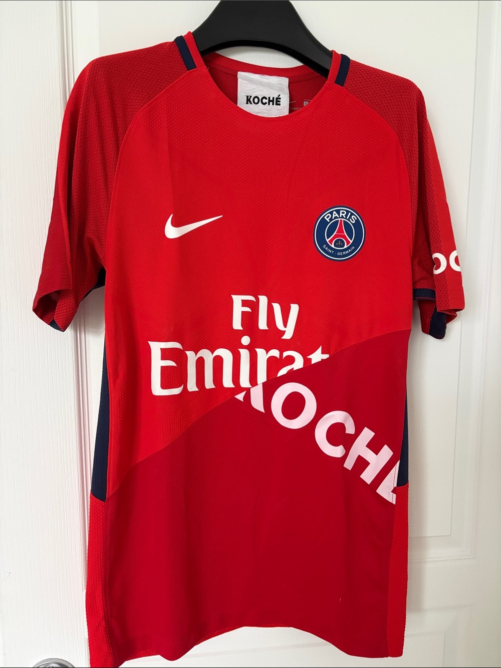 Nike x Koché Women's Red small Paris Saint-Germain Soccer Jersey very stylish